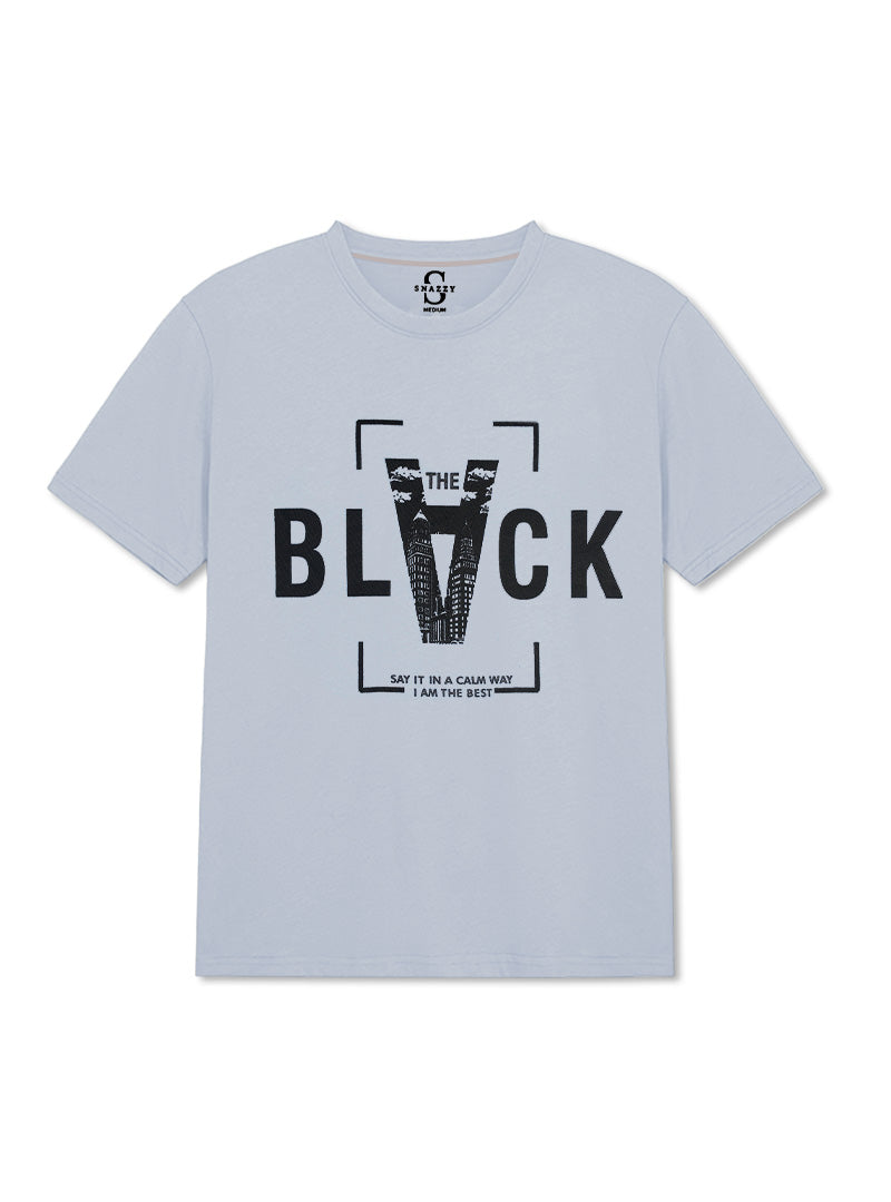 THE BLACK ROUND NECK T-SHIRT BY SNAZZY