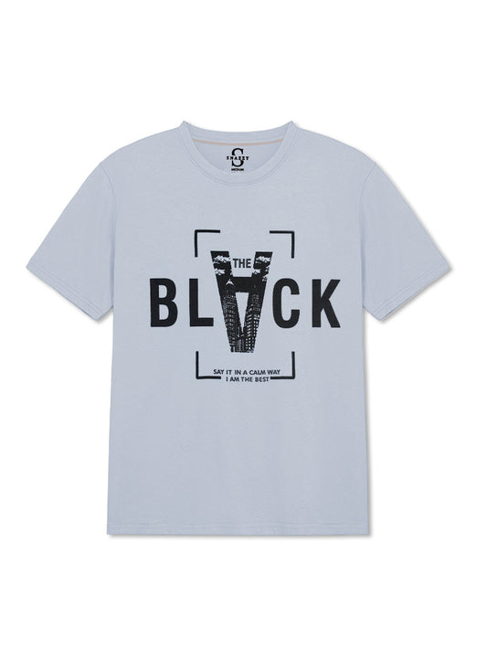 THE BLACK ROUND NECK T-SHIRT BY SNAZZY