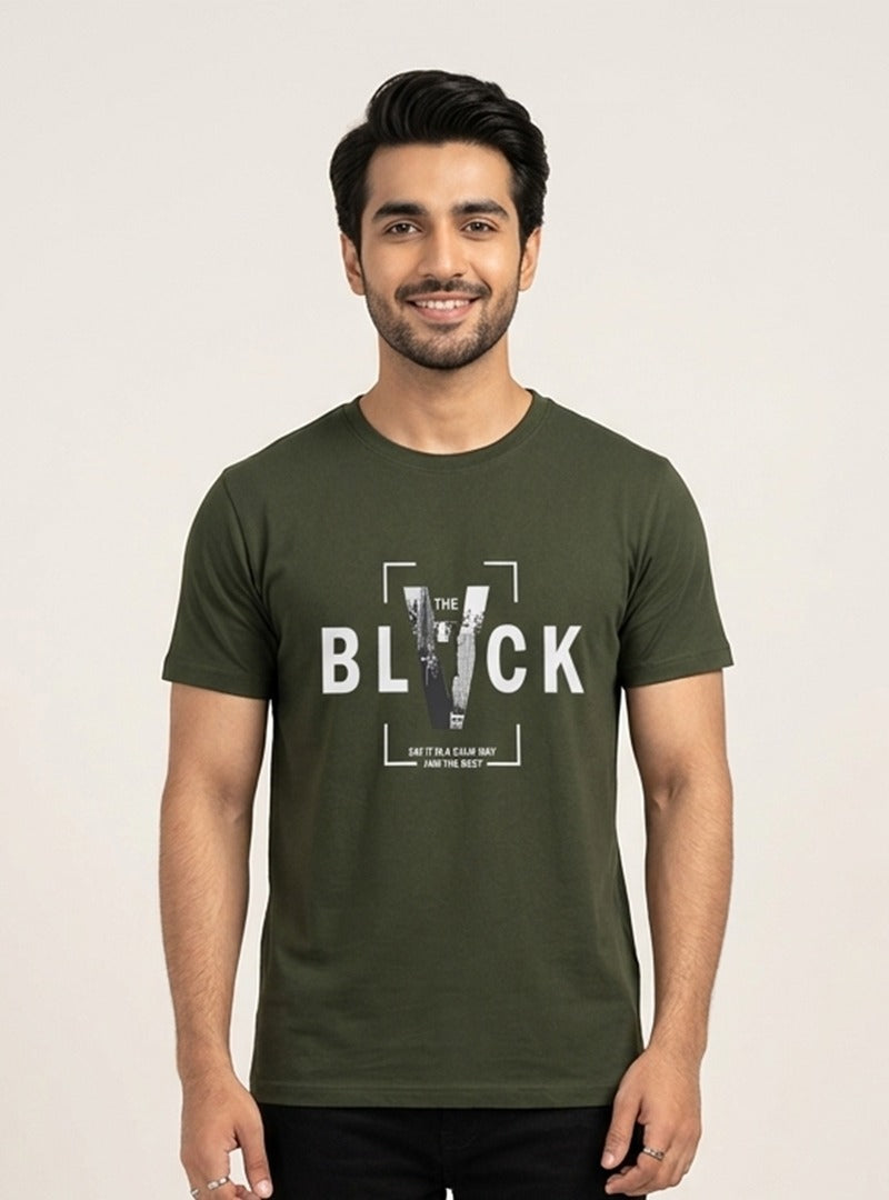 Mens The Black Graphic T Shirt