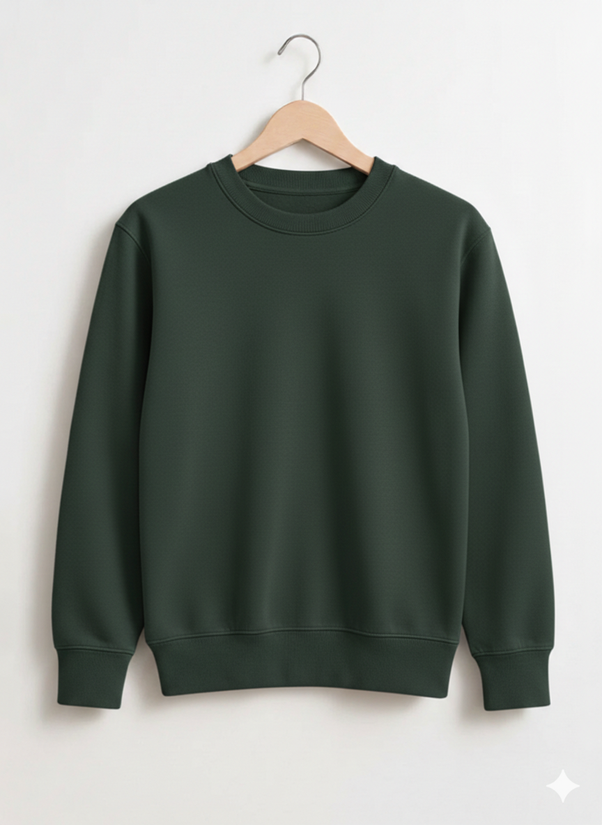 Green Pea Style Mens Fleece Sweatshirt