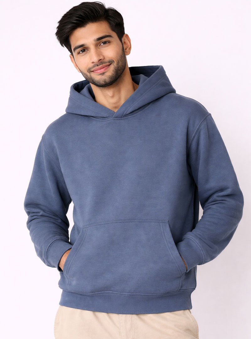 Slate Blue Classic Pullover Hoodie