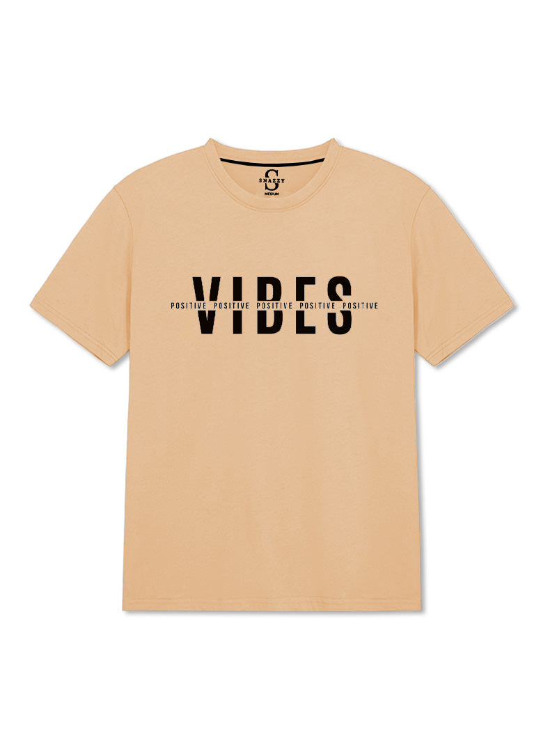 VIBES ROUND NECK T-SHIRT BY SNAZZY