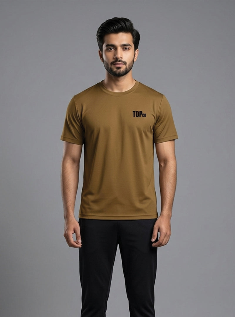 Mens Rustic Brown Logo Tee