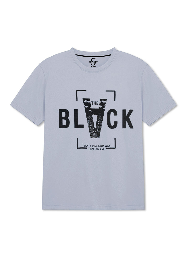 THE BLACK ROUND NECK T-SHIRT BY SNAZZY