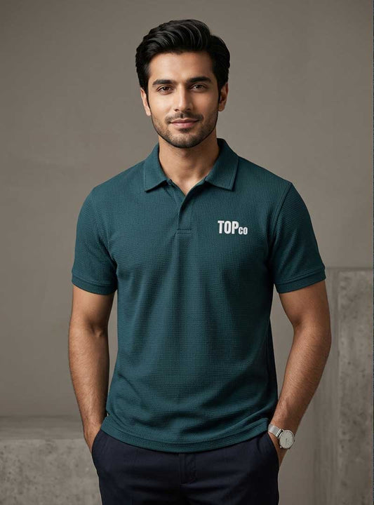 Men’s Deep Teal Collar T-Shirt