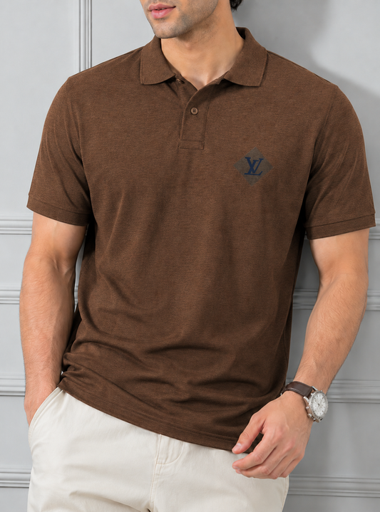 PREMIUM QUALITY MEN'S POLO T-SHIRT Brown