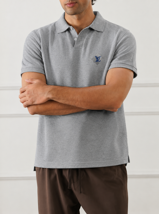 PREMIUM QUALITY MEN'S POLO T-SHIRT Gray