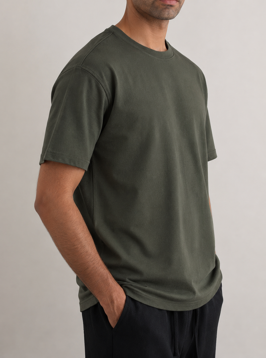 SOFT COTTON ROUND NECK MEN'S T-SHIRT