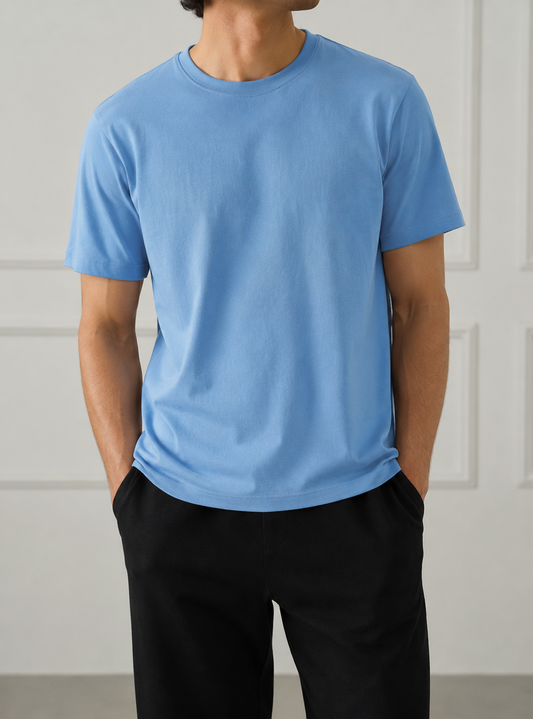 SOFT COTTON ROUND NECK  MEN'S T-SHIRT