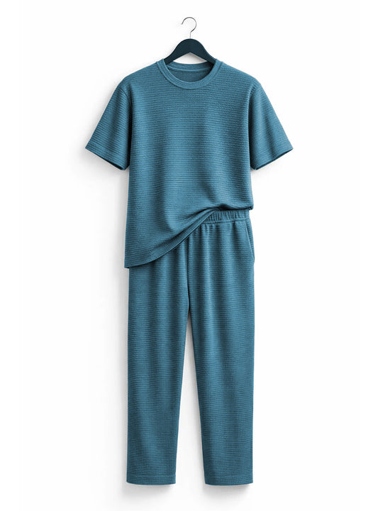 Mens Rib Knit Track Suit