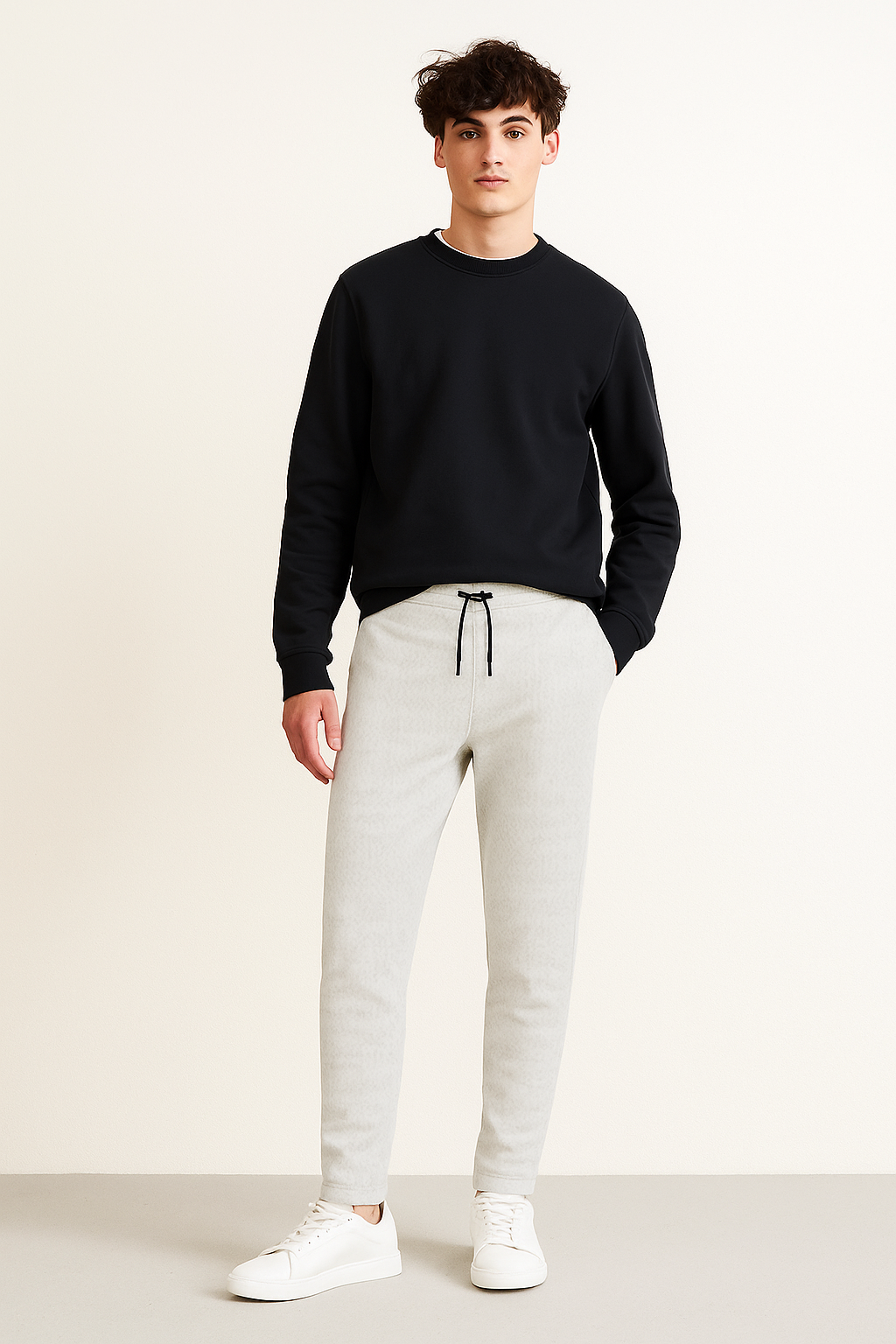 Premium Beige Slim Fit Trousers