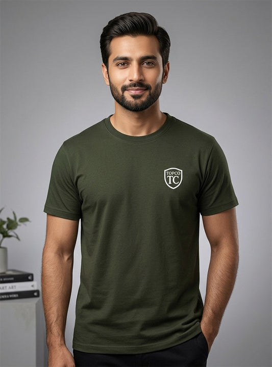 Mens Olive Logo T Shirt