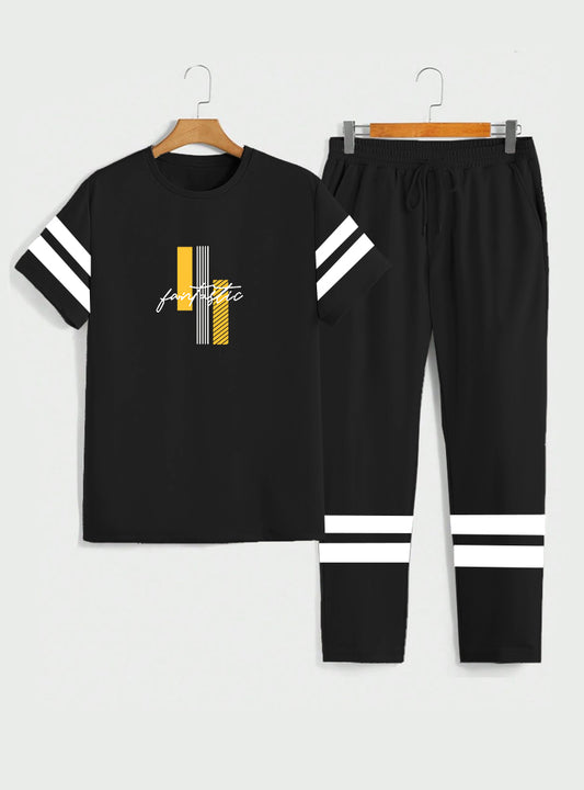 Men’s Black Graphic Tracksuit