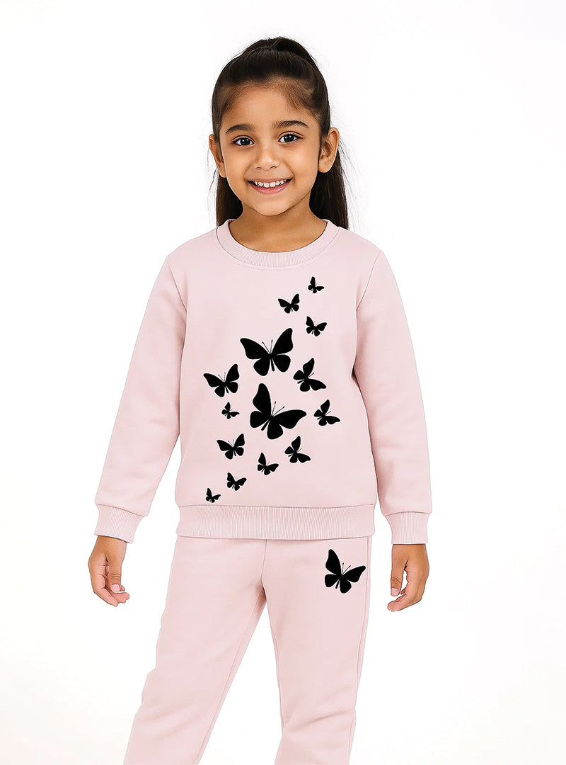 Winter Wear Fleece Tracksuit For Girls 