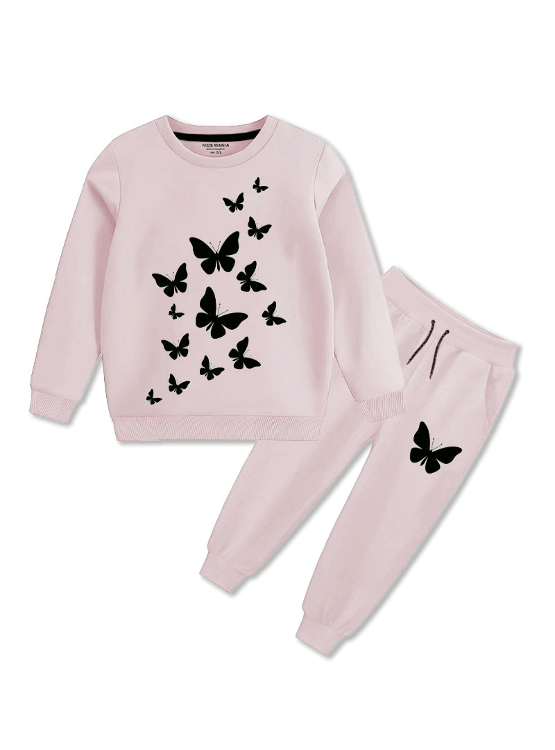 Winter Wear Fleece Tracksuit For Girls 