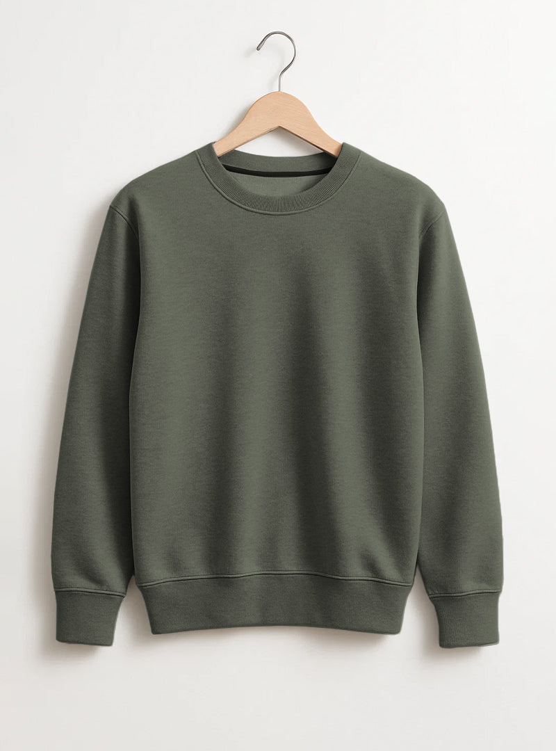 Earth Tone Fuscous Gray Cozy Sweatshirt