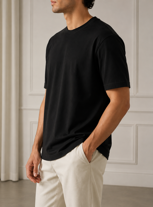 SOFT COTTON ROUND NECK MEN'S T-SHIRT