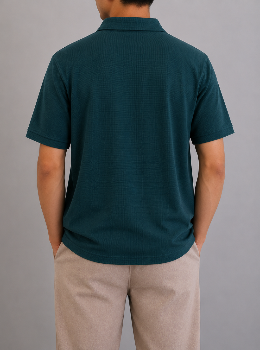 Men’s Deep Teal Collar T-Shirt
