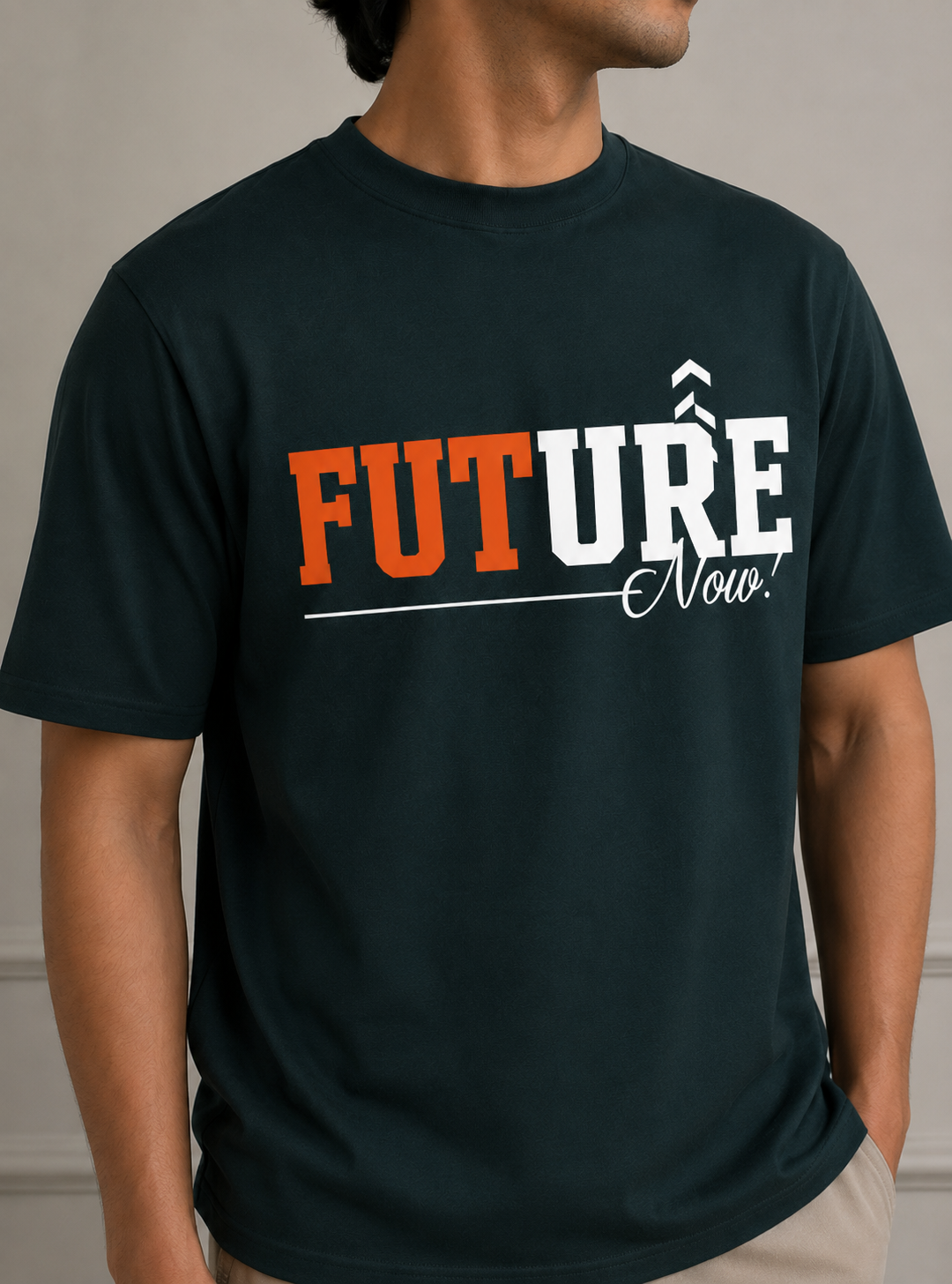 FUTURE NOW ROUND NECK T-SHIRT BY SNAZZY