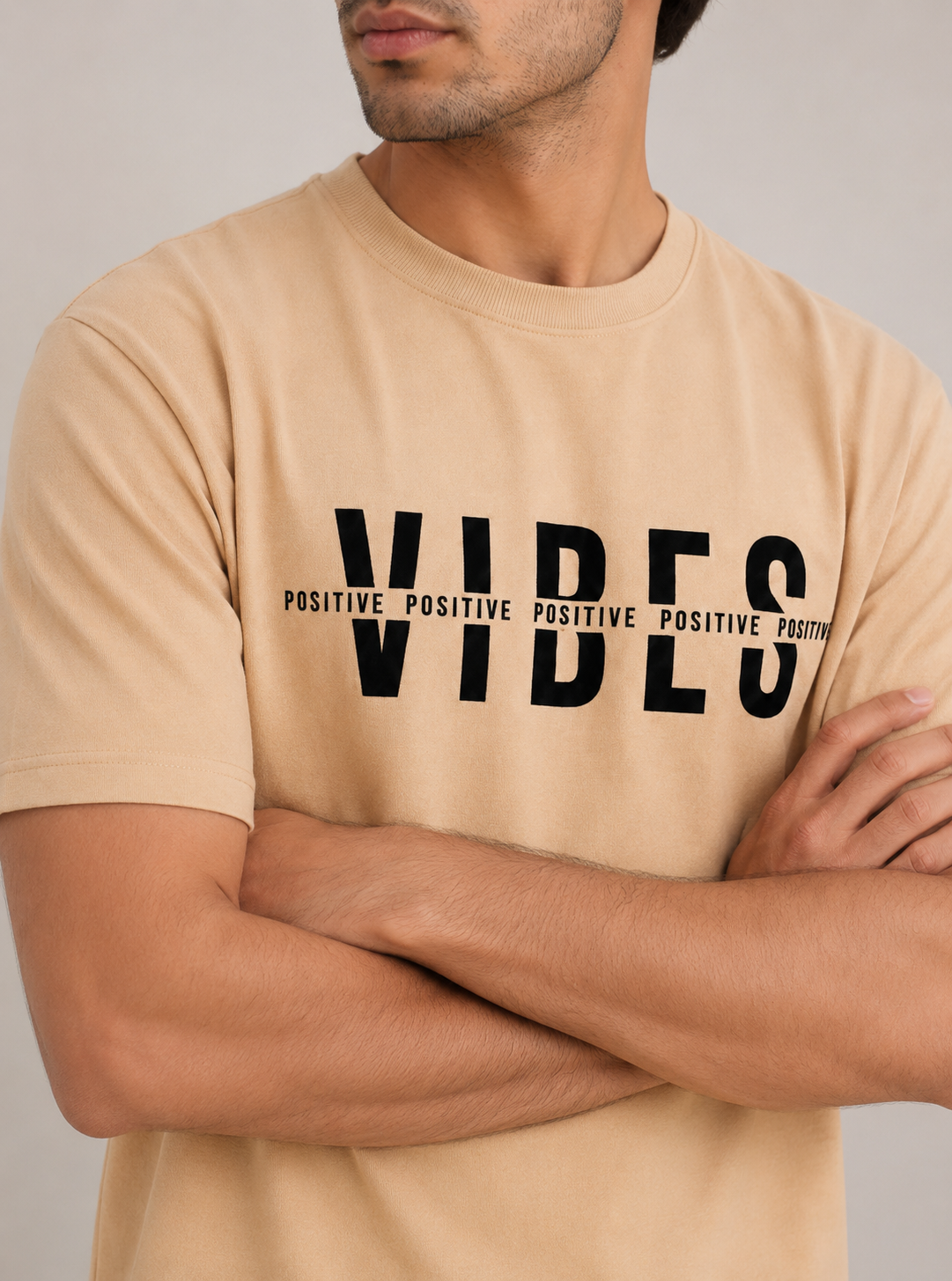 VIBES ROUND NECK T-SHIRT BY SNAZZY