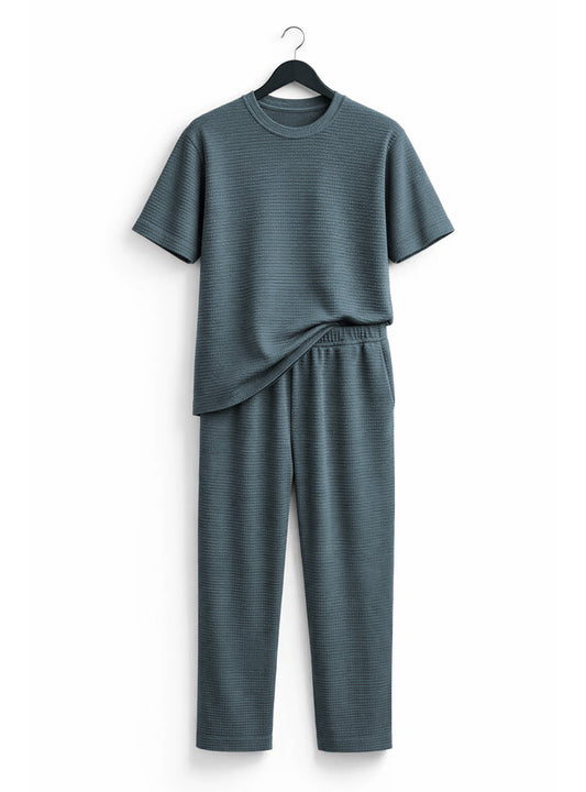 Mens Ribbed Comfort Lounge Set