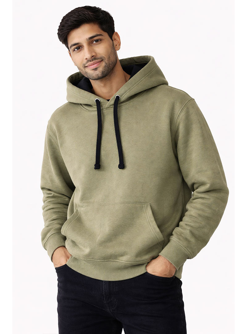 Olive Green Classic Pullover Hoodie
