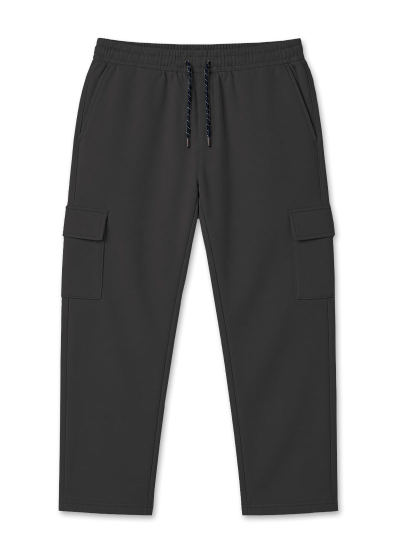 Men’s Winter Black Utility Cargo Trousers