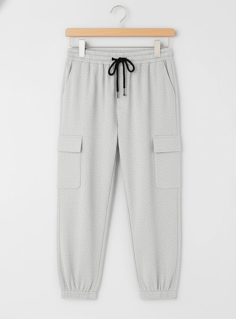 Men's Fleece Cargo – Comfortable Slim Fit Trouser with Pockets for Everyday Wear