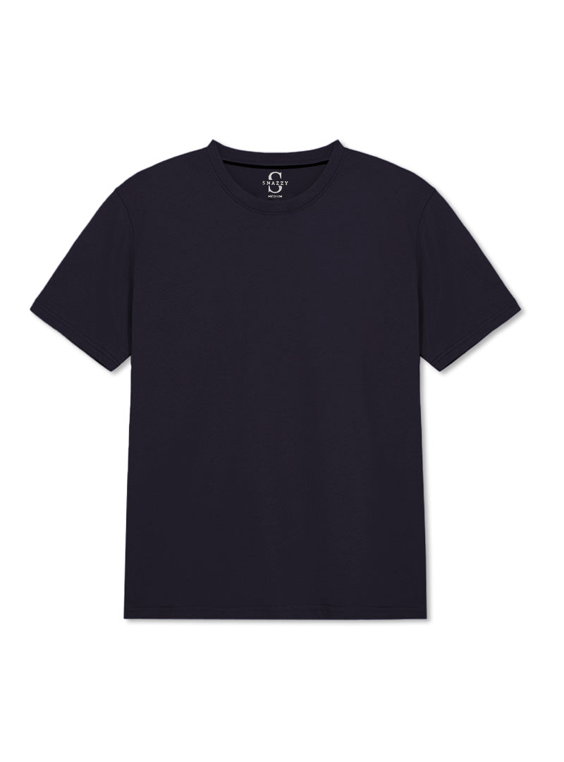 ROUND NECK  MEN'S T-SHIRT BY SNAZZY Nevy