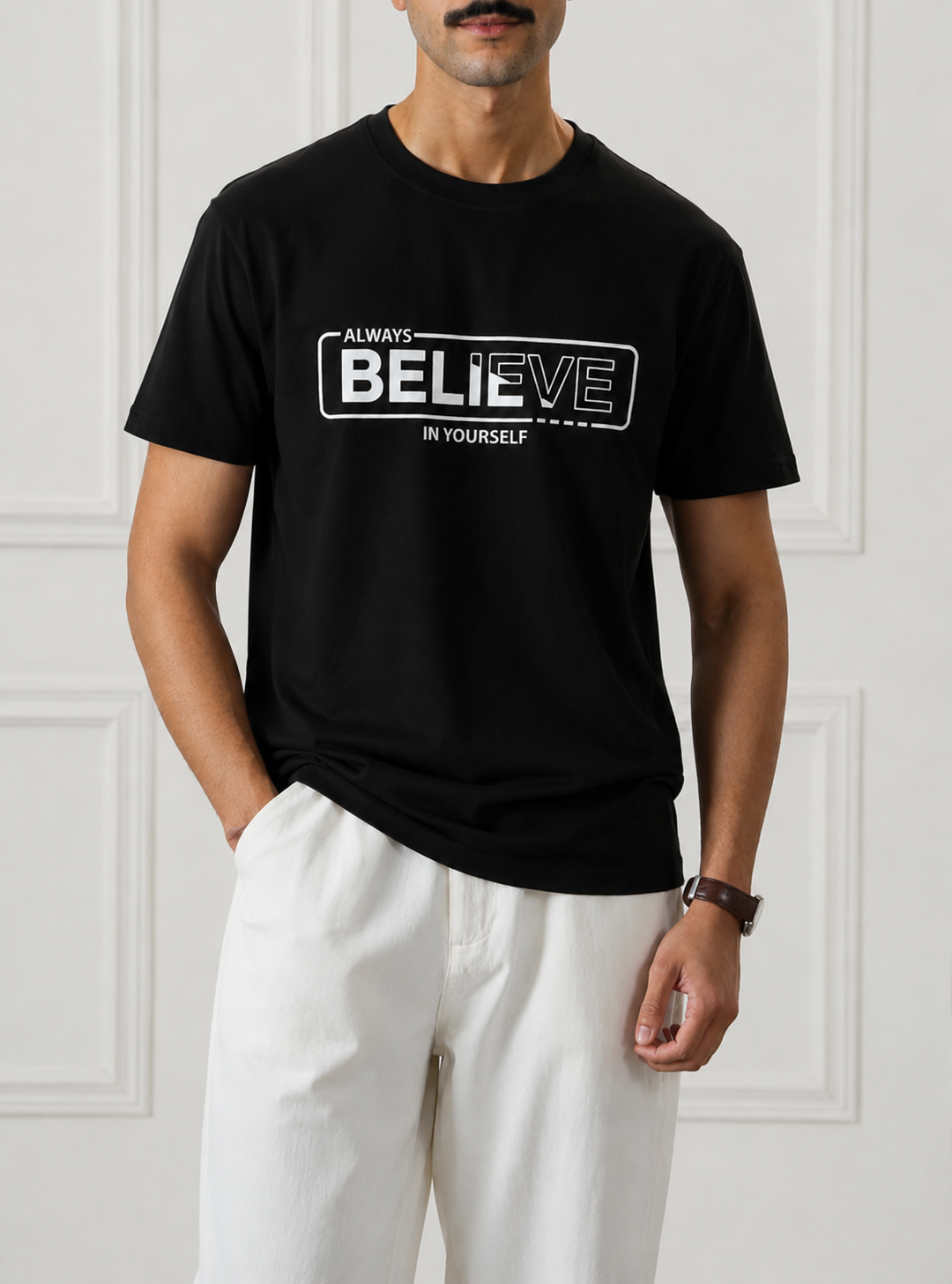 Mens Believe Graphic T Shirt