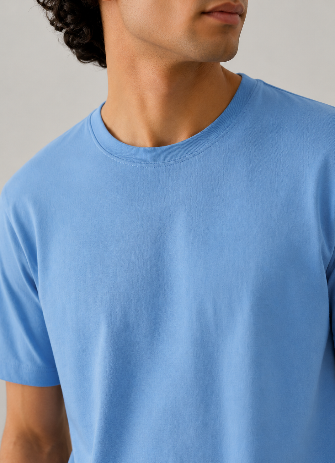 SOFT COTTON ROUND NECK  MEN'S T-SHIRT