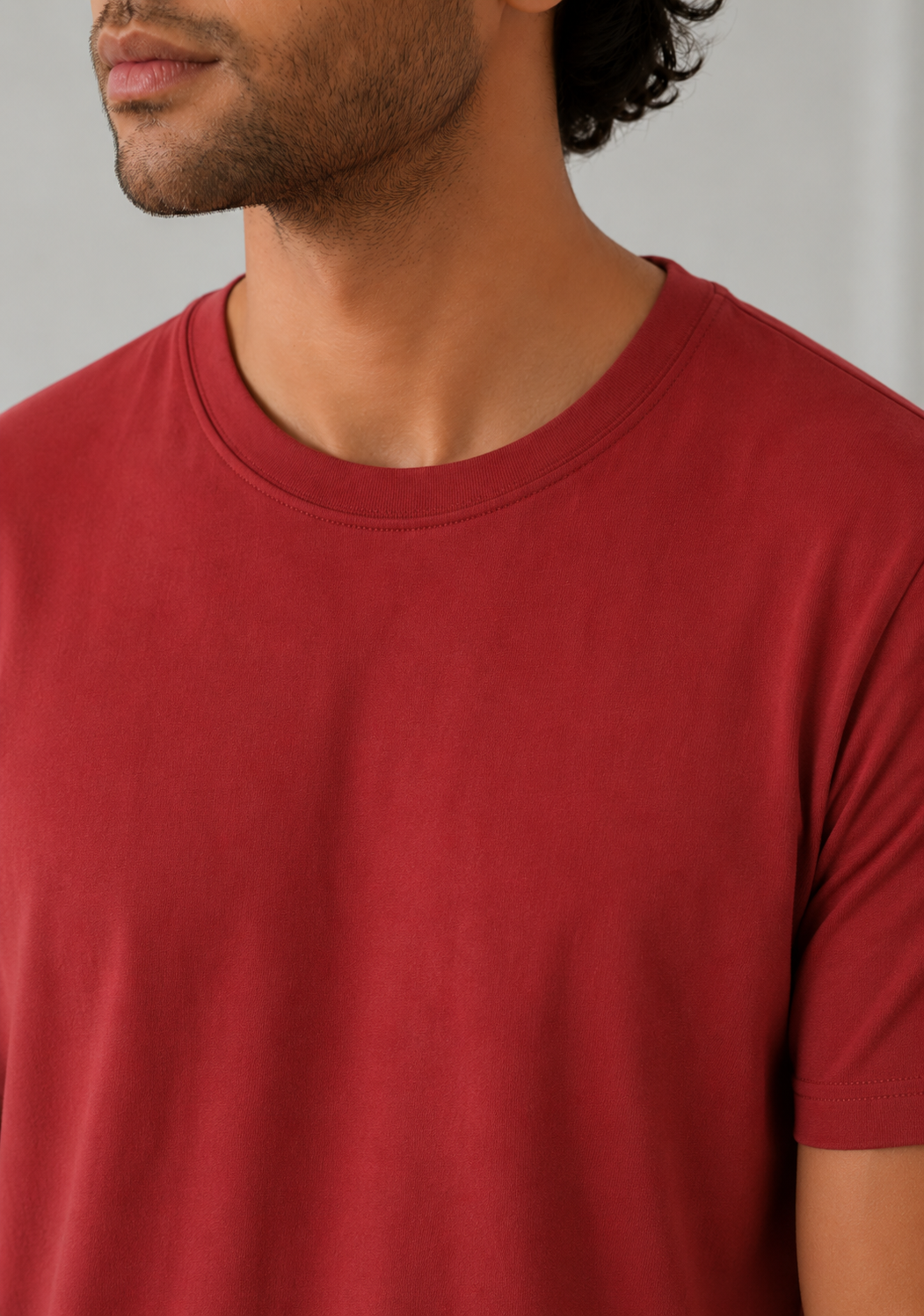 ROUND NECK  MEN'S T-SHIRT BY SNAZZY RED