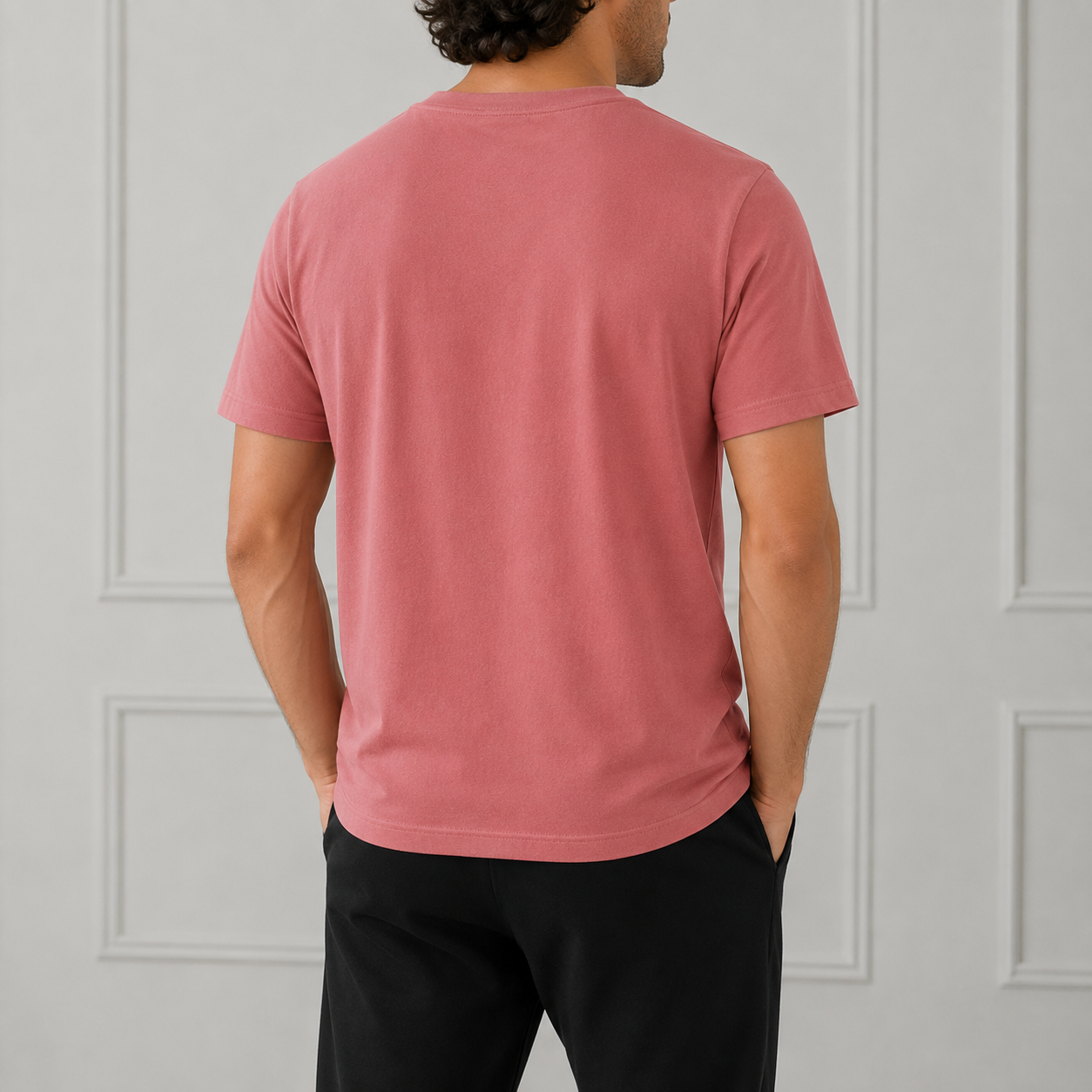 SOFT COTTON ROUND NECK MEN'S T-SHIRT Tonys Pink