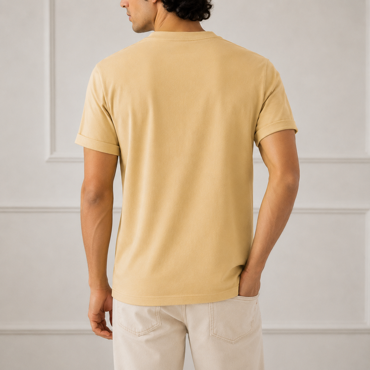 SOFT COTTON ROUND NECK MEN'S T-SHIRT