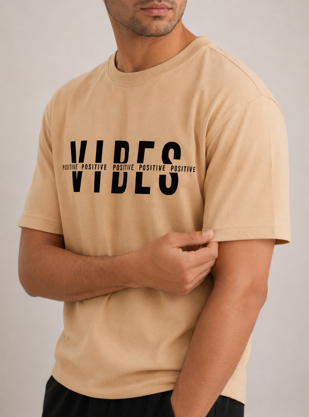VIBES ROUND NECK T-SHIRT BY SNAZZY