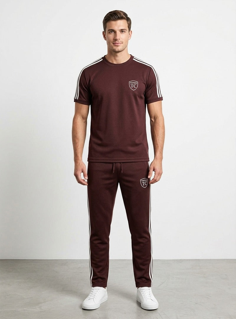 Mens Stripe Panel Tracksuit