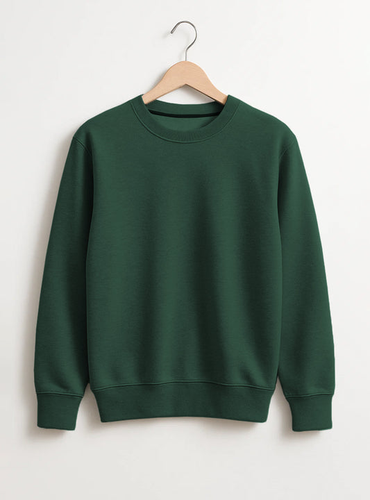 Dark Green Mens Fleece SweatShirt
