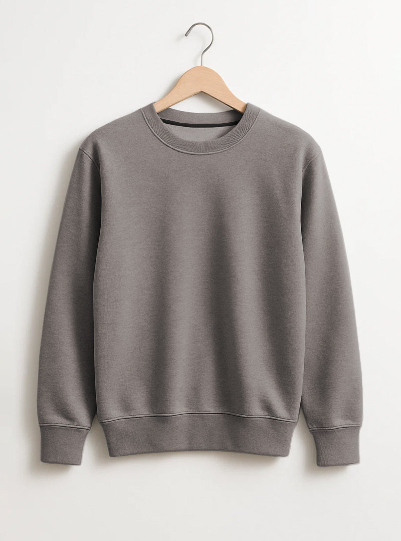 Grey Mens Classic Fleece SweatShirt