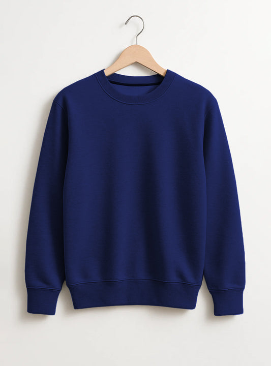 Navy Beige Style Mens Fleece SweatShirt