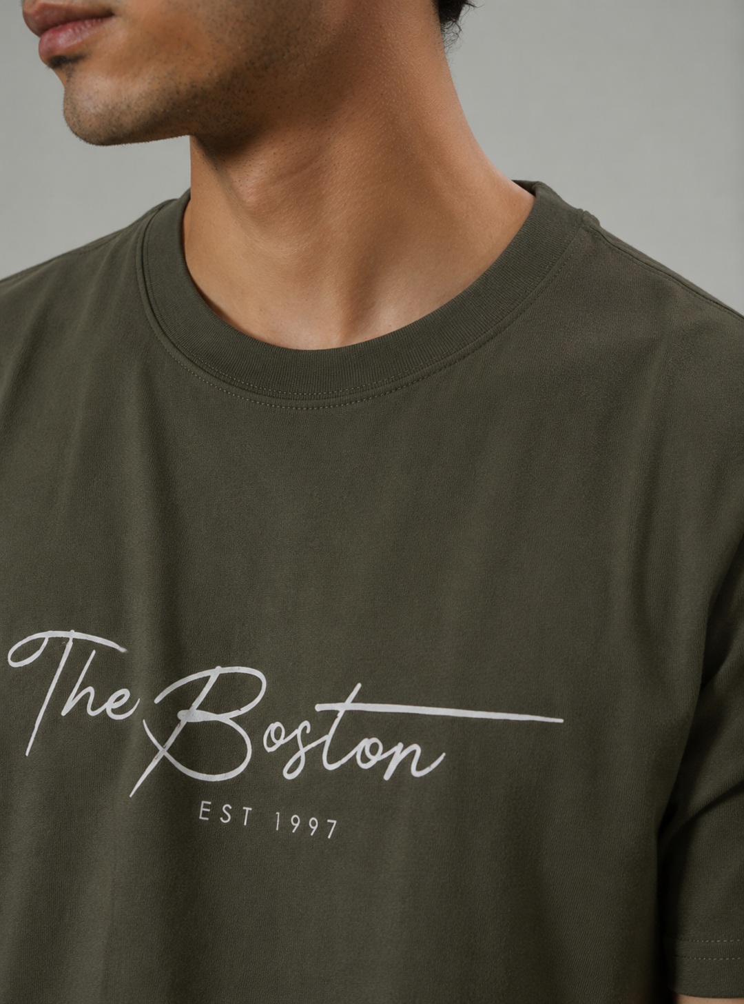 Mens Boston Script T Shirt