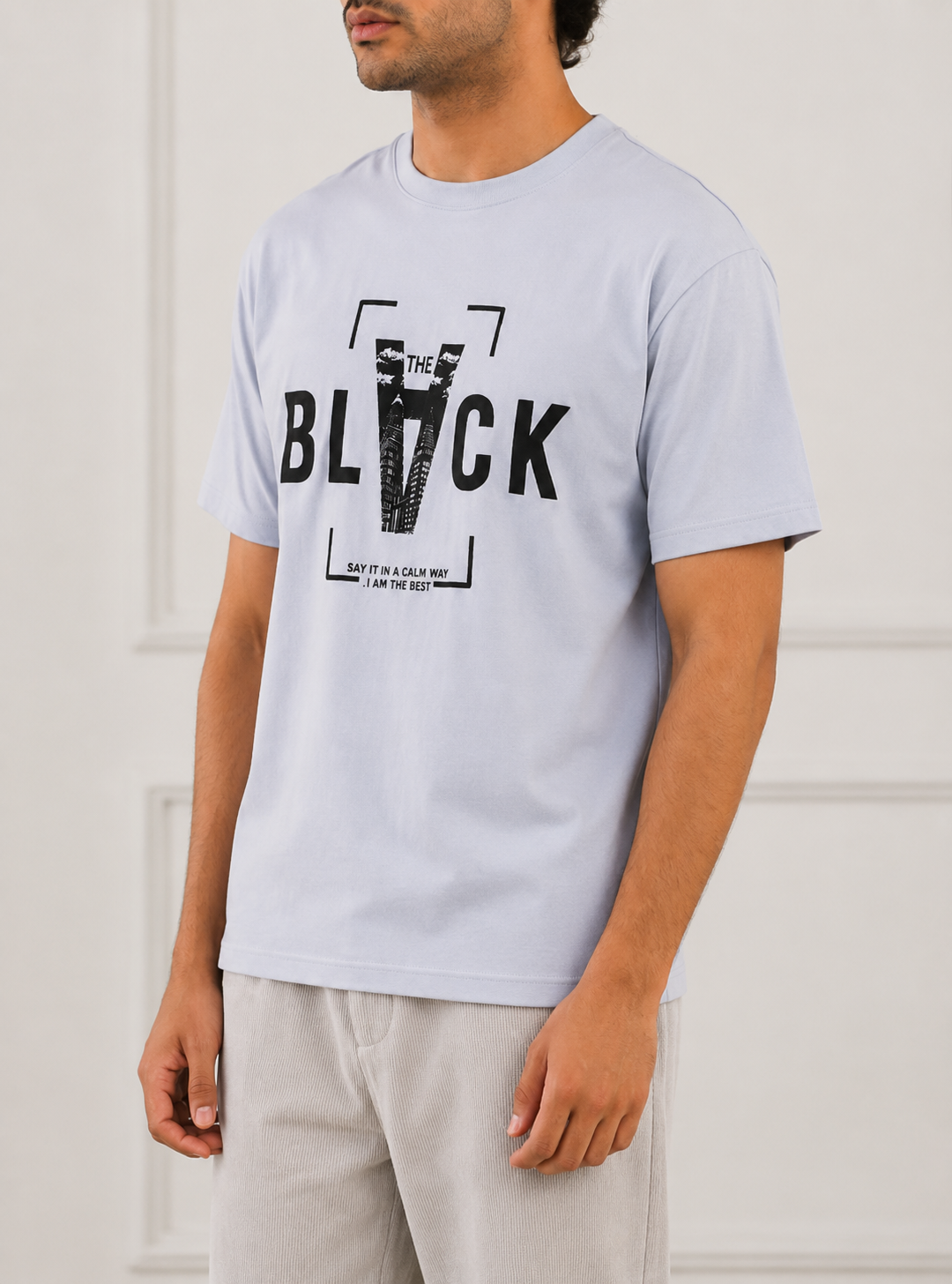 THE BLACK ROUND NECK T-SHIRT BY SNAZZY