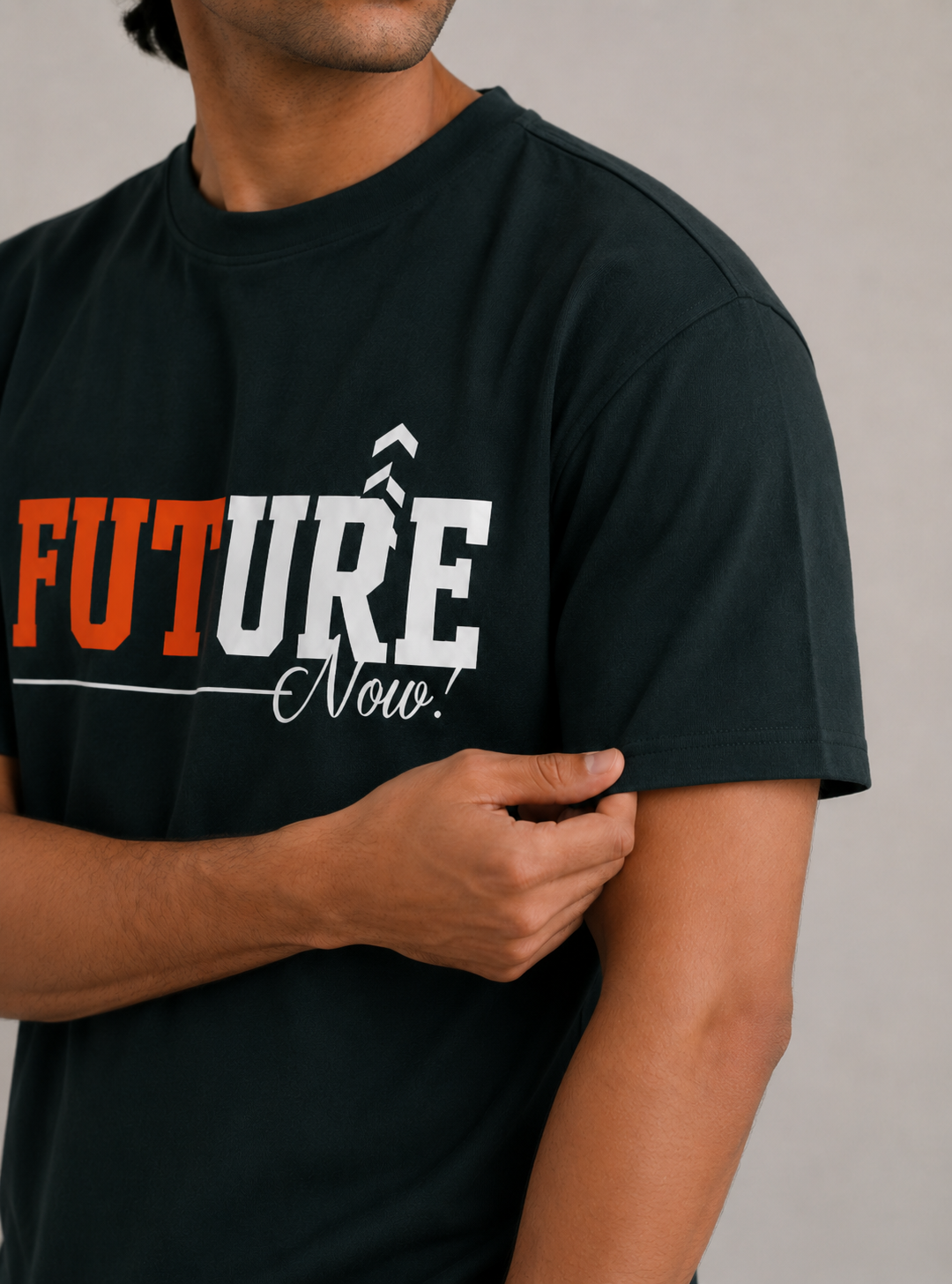 FUTURE NOW ROUND NECK T-SHIRT BY SNAZZY