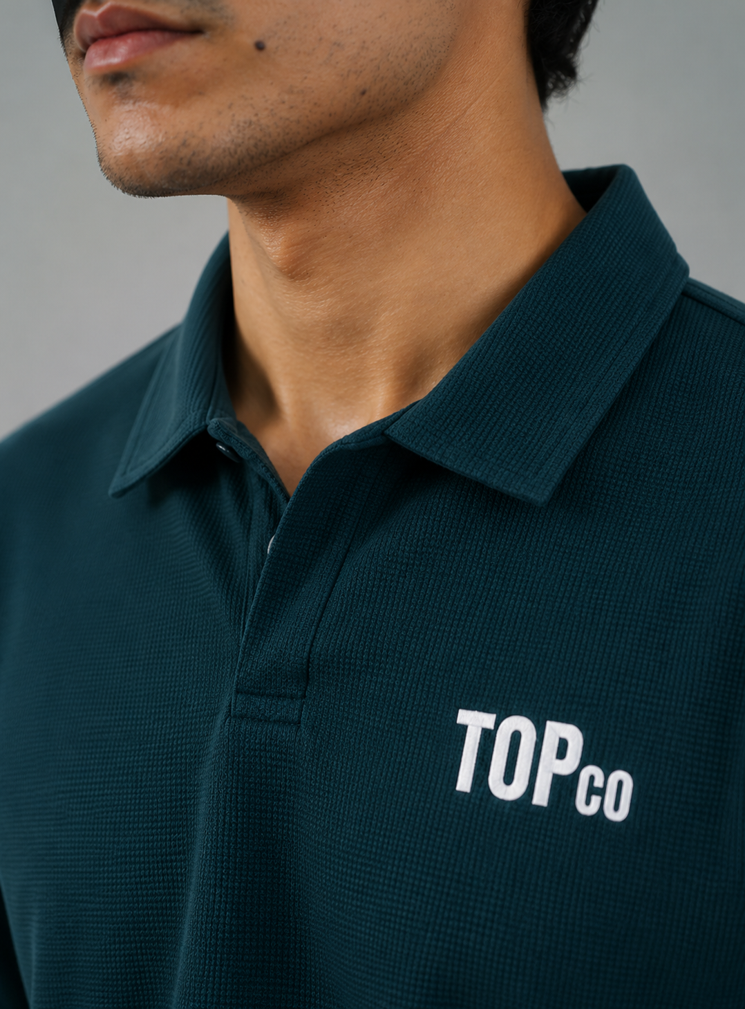 Men’s Deep Teal Collar T-Shirt