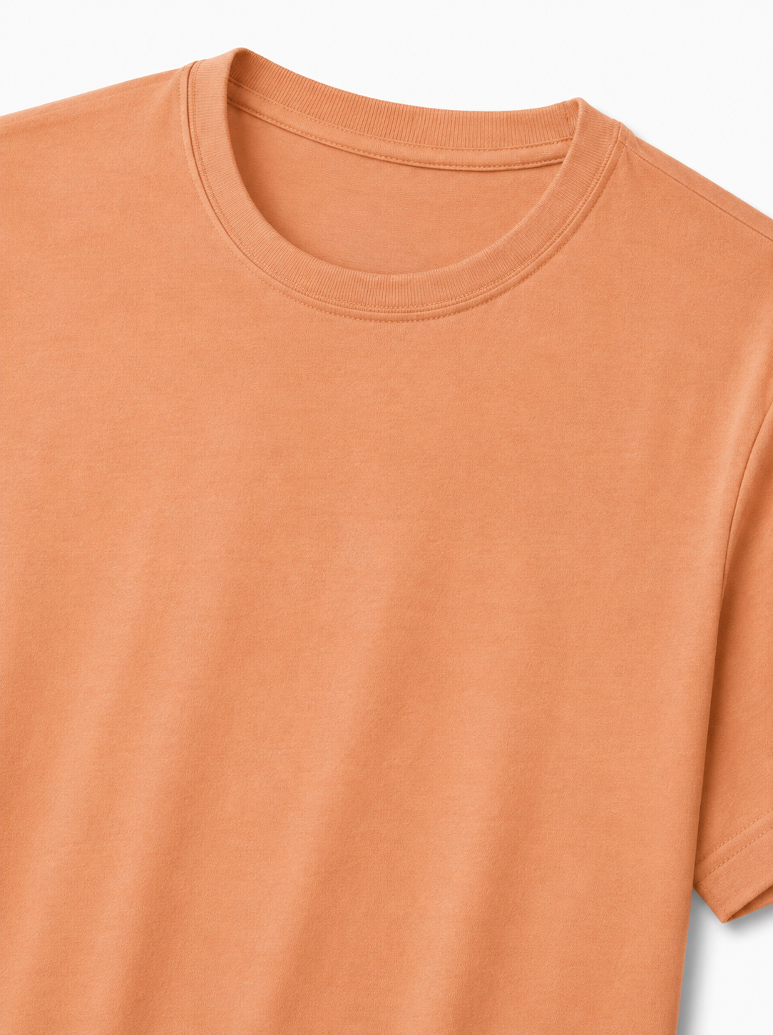SOFT COTTON ROUND NECK MEN'S T-SHIRT Lite Orange