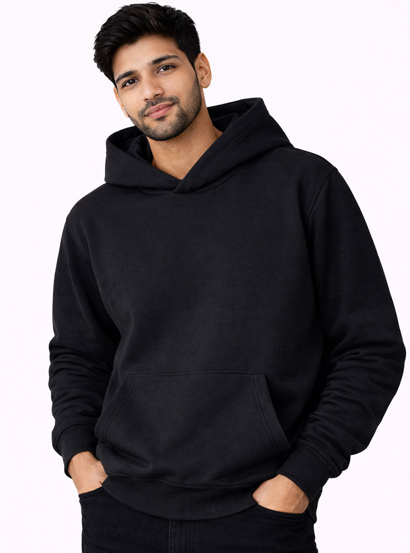 Black Classic Pullover Hoodie