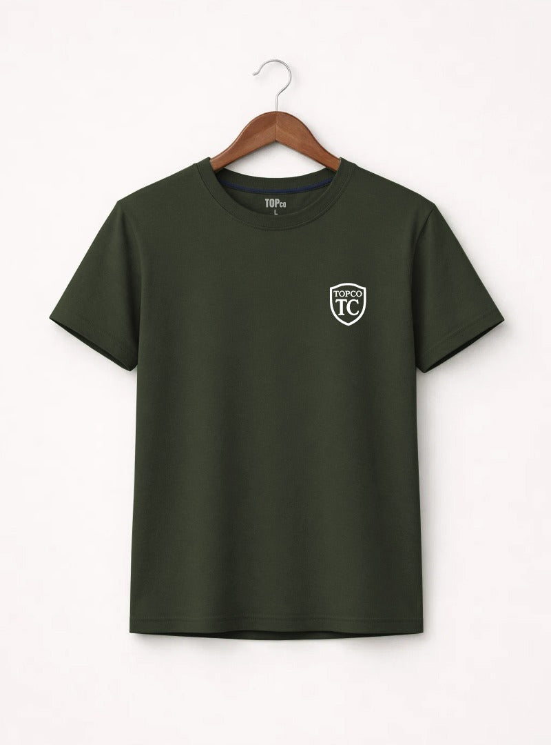Mens Olive Logo T Shirt