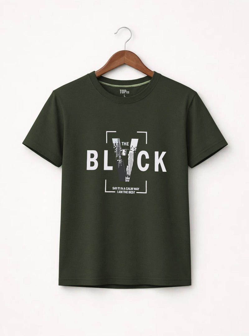 Mens The Black Graphic T Shirt