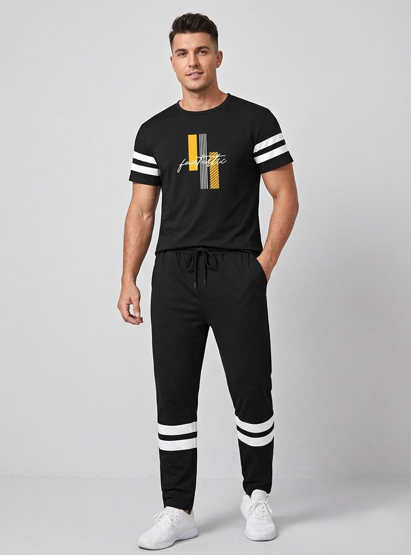 Men’s Black Graphic Tracksuit