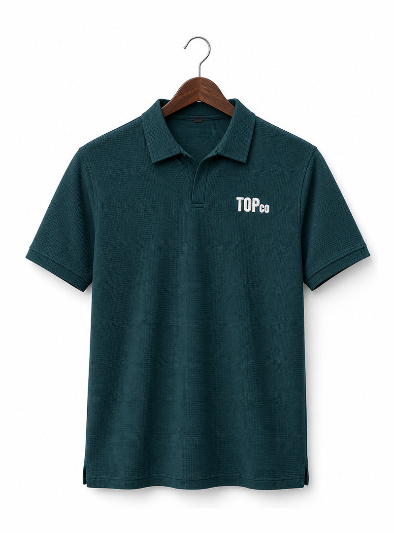 Men’s Deep Teal Collar T-Shirt