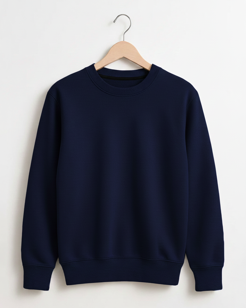 Dark Blue Mens Classic Fleece SweatShirt